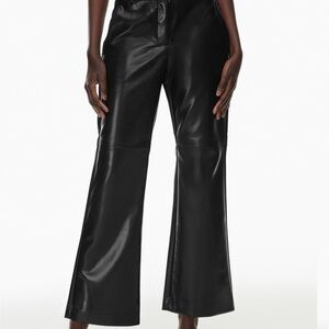 Black leather Wilfred pants.